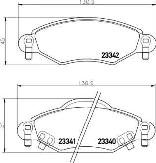 Комплект тормозных колодок, дисковый тормоз HELLA PAGID T1393