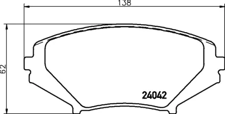 Комплект тормозных колодок, дисковый тормоз HELLA PAGID T1402
