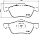Комплект тормозных колодок, дисковый тормоз HELLA PAGID T1405 (фото 1)