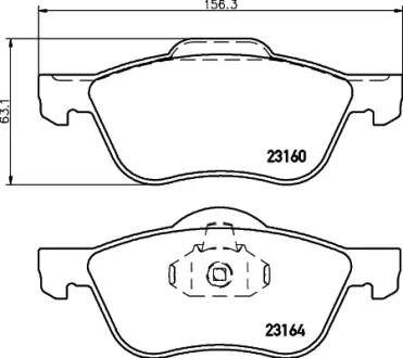 Комплект тормозных колодок, дисковый тормоз HELLA PAGID T1405
