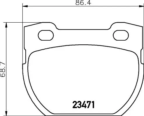 Комплект тормозных колодок, дисковый тормоз HELLA PAGID T1406 (фото 1)
