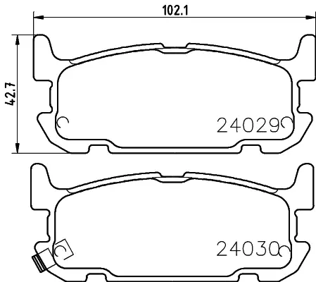 Комплект тормозных колодок, дисковый тормоз HELLA PAGID T1407 (фото 1)