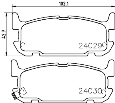 Комплект тормозных колодок, дисковый тормоз HELLA PAGID T1407