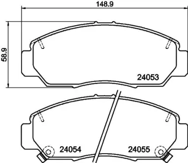 Комплект тормозных колодок, дисковый тормоз HELLA PAGID T1411