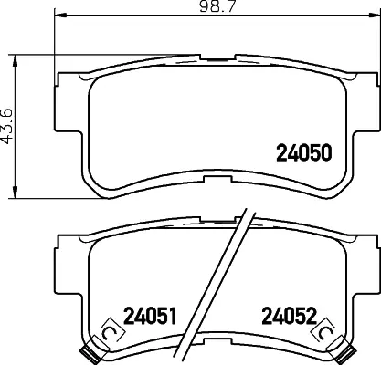 Комплект тормозных колодок, дисковый тормоз HELLA PAGID T1430 (фото 1)