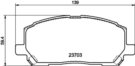 Комплект тормозных колодок, дисковый тормоз HELLA PAGID T1431