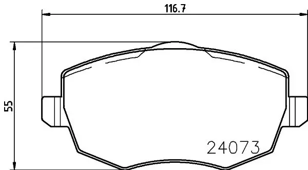Комплект тормозных колодок, дисковый тормоз HELLA PAGID T1440 (фото 1)