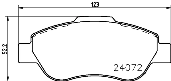 Комплект тормозных колодок, дисковый тормоз HELLA PAGID T1442 (фото 1)