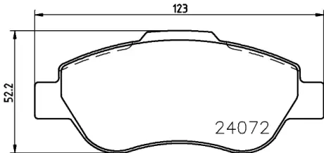 Комплект тормозных колодок, дисковый тормоз HELLA PAGID T1442