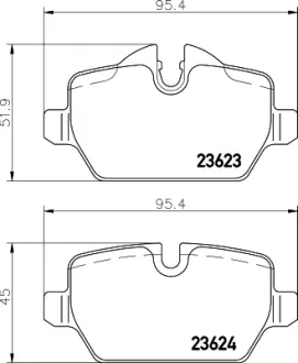 Комплект тормозных колодок, дисковый тормоз HELLA PAGID T1445