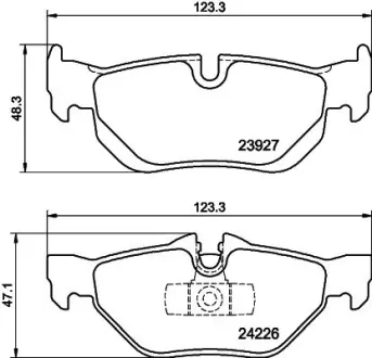 Комплект тормозных колодок, дисковый тормоз HELLA PAGID T1447