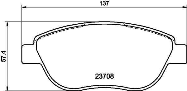 Комплект тормозных колодок, дисковый тормоз HELLA PAGID T1449 (фото 1)