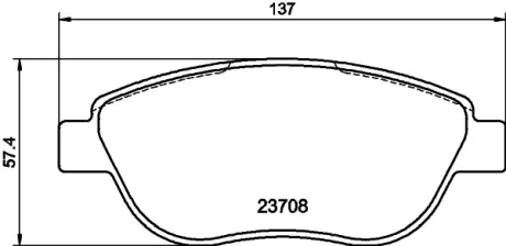 Комплект тормозных колодок, дисковый тормоз HELLA PAGID T1449