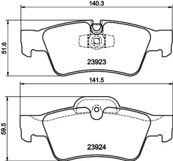 Комплект тормозных колодок, дисковый тормоз HELLA PAGID T1455