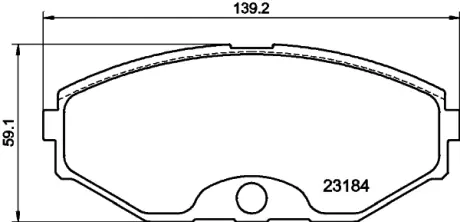 Комплект тормозных колодок, дисковый тормоз HELLA PAGID T1479