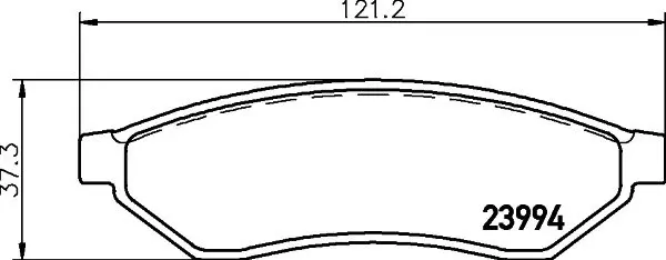 Комплект тормозных колодок, дисковый тормоз HELLA PAGID T1484 (фото 1)