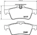 Комплект тормозных колодок, дисковый тормоз HELLA PAGID T1489 (фото 1)