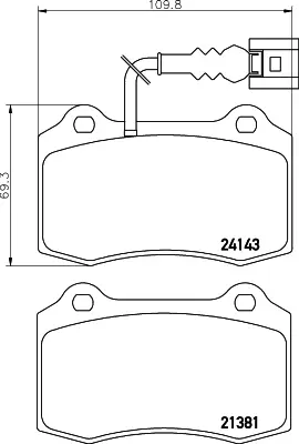 Комплект тормозных колодок, дисковый тормоз HELLA PAGID T1490 (фото 1)