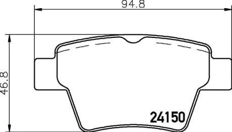 Комплект тормозных колодок, дисковый тормоз HELLA PAGID T1496