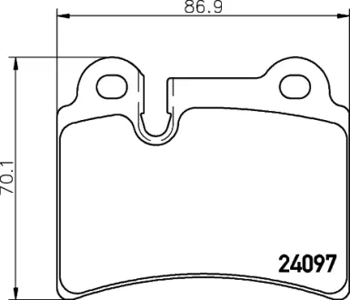 Комплект тормозных колодок, дисковый тормоз HELLA PAGID T1500