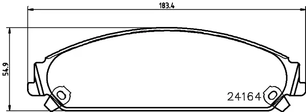 Комплект тормозных колодок, дисковый тормоз HELLA PAGID T1503 (фото 1)