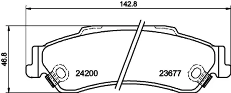 Комплект тормозных колодок, дисковый тормоз HELLA PAGID T1507