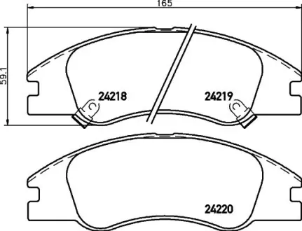Комплект тормозных колодок, дисковый тормоз HELLA PAGID T1519