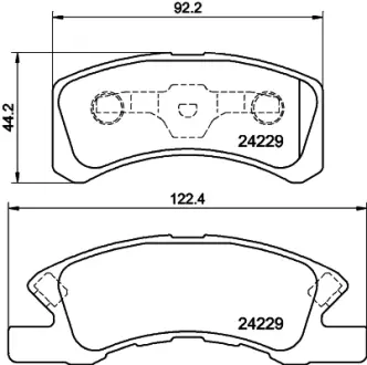 Комплект тормозных колодок, дисковый тормоз HELLA PAGID T1520