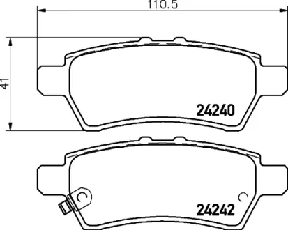 Комплект тормозных колодок, дисковый тормоз HELLA PAGID T1523