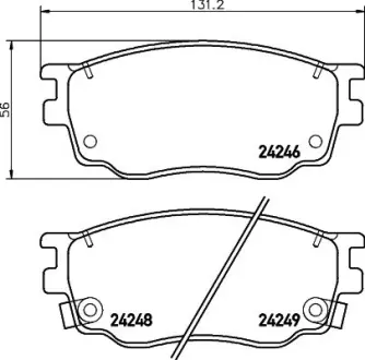 Комплект тормозных колодок, дисковый тормоз HELLA PAGID T1526