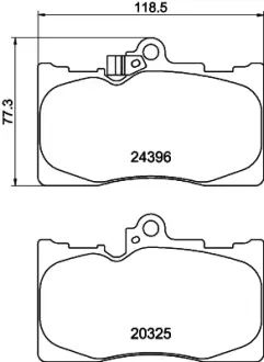Комплект тормозных колодок, дисковый тормоз HELLA PAGID T1529