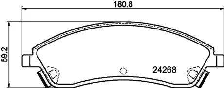 Комплект тормозных колодок, дисковый тормоз HELLA PAGID T1539