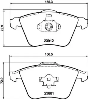 Комплект тормозных колодок, дисковый тормоз HELLA PAGID T1547