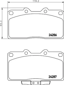 Комплект тормозных колодок, дисковый тормоз HELLA PAGID T1559