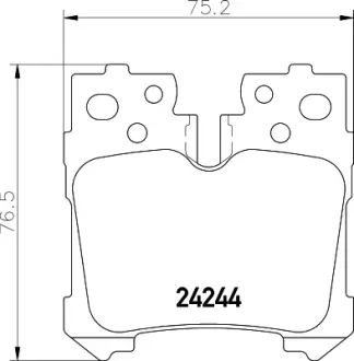 Комплект тормозных колодок, дисковый тормоз HELLA PAGID T1560