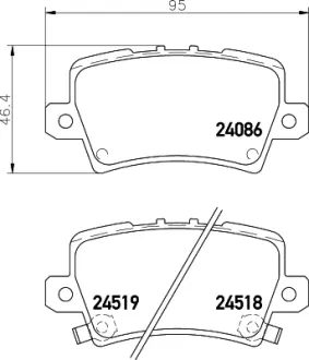 Комплект тормозных колодок, дисковый тормоз HELLA PAGID T1569