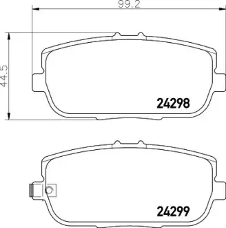 Комплект тормозных колодок, дисковый тормоз HELLA PAGID T1572