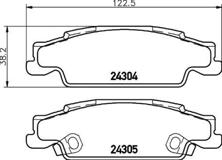 Комплект тормозных колодок, дисковый тормоз HELLA PAGID T1574
