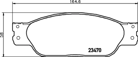 Комплект тормозных колодок, дисковый тормоз HELLA PAGID T1575