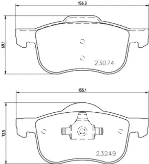 Комплект тормозных колодок, дисковый тормоз HELLA PAGID T1579