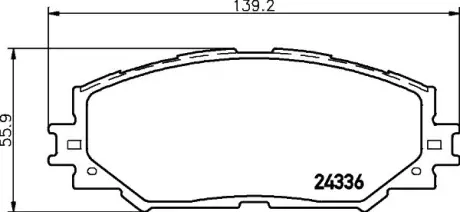 Комплект тормозных колодок, дисковый тормоз HELLA PAGID T1580