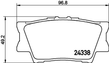 Комплект тормозных колодок, дисковый тормоз HELLA PAGID T1582
