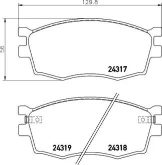 Комплект тормозных колодок, дисковый тормоз HELLA PAGID T1591