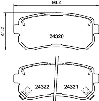 Комплект тормозных колодок, дисковый тормоз HELLA PAGID T1592