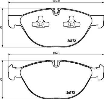 Комплект тормозных колодок, дисковый тормоз HELLA PAGID T1628