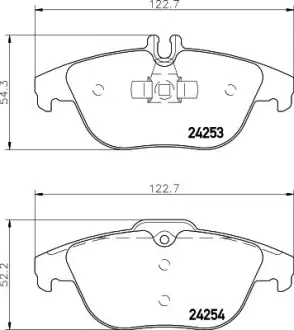 Комплект тормозных колодок, дисковый тормоз HELLA PAGID T1637