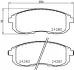 Комплект тормозных колодок, дисковый тормоз HELLA PAGID T1654 (фото 1)