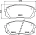 Комплект тормозных колодок, дисковый тормоз HELLA PAGID T1660 (фото 1)