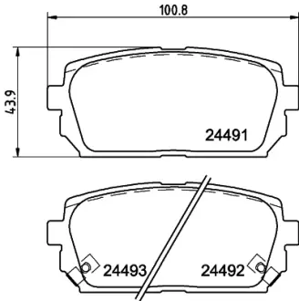 Комплект тормозных колодок, дисковый тормоз HELLA PAGID T1661