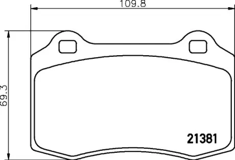 Комплект тормозных колодок, дисковый тормоз HELLA PAGID T1662